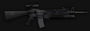 M16A4 M203 RCO - Assault rifle with grenade launcher Caliber: 5.56x45 mm